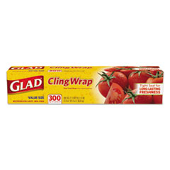 Cling Wrap Plastic Wrap, 300
Square Foot Roll, Clear,
12/Carton