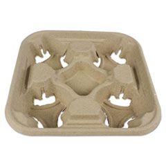 Cup Tray, Holds Four 8-32 oz,
300/Carton