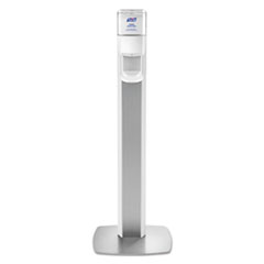 MESSENGER ES6 Floor Stand
with Dispenser, Plastic, 1200
mL, Silver/White