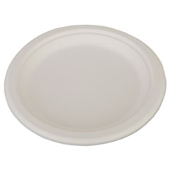 ChampWare Heavyweight Bagasse Dinnerware, Plate, 9&quot;, White,