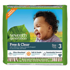 Free and Clear Baby Diapers, Size 3, 16 lbs to 24 lbs,