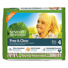 Free and Clear Baby Diapers, Size 4, 22 lbs to 32 lbs,