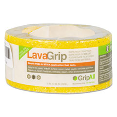 LavaGrip Anti-Slip Adhesive Strips, 6&quot; x 48&quot;, Yellow