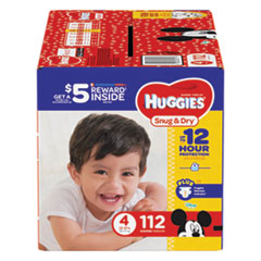 Snug and Dry Diapers, Size 4, 22 lb to 37 lb, 112/Pack