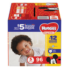 Snug and Dry Diapers, Size 5, 27 lb to 35 lb, 96/Pack