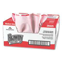 Brawny H700 Disposable
Foodservice Towel, Red, 13&quot; x
24&quot;, 150 Box/Carton