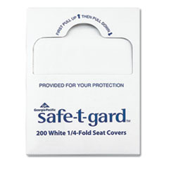Seat Covers Safe-T-Gard, 17&quot; x 14.5&quot; White, 25/Carton