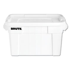 BRUTE Tote with Lid, 20 gal, 27.9w x 17.4d x 15.1h, White