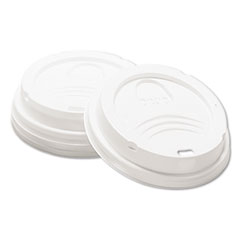 Drink-Thru Lid, Fits 8oz Hot Drink Cups, White, 1000/Carto