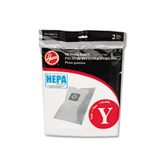 HEPA Y Filtration Bags for
Hoover Upright Cleaners,
2EA/PK
