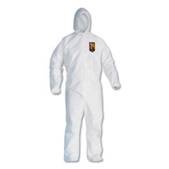 A20 Elastic Back, Cuff and
Ankles Hooded Coveralls,
4X-Large, White, 20/Carton