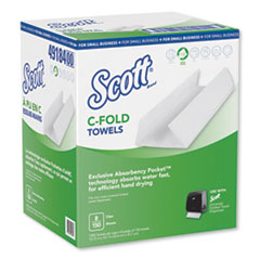 C-Fold Towels, Absorbency Pockets,10.13 x 13.15, White,