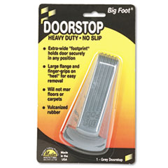 Big Foot Doorstop, No Slip
Rubber Wedge, 2 1/4w x 4 3/4d
x 1 1/4h, Gray