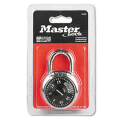 Combination Lock, Stainless
Steel, 1 7/8&quot; Wide, Black Dia
l