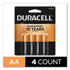 CopperTop Alkaline Batteries
with Duralock Power Preserve
Technology, AA, 4/Pk