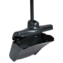 Lobby Pro Upright Dustpan,
w/Cover, 12 1/2&quot;W, Plastic
Pan/Metal Handle, Black
