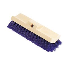 Bi-Level Deck Scrub Brush, Polypropylene Fibers, 10
