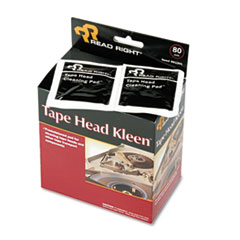 Tape Head Kleen Pad,
Individually Sealed Pads, 5 x
5, 80/Box