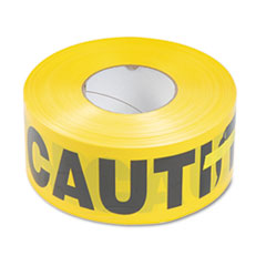 Caution Barricade Safety
Tape, Yellow, 3w x 1000ft Rol
l