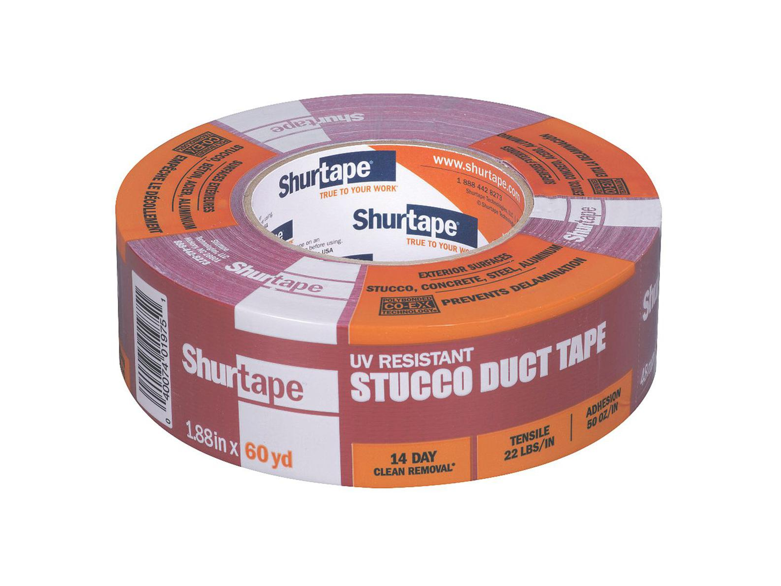 DUCT TAPE. SPECIALTY GRADE CLOTH OUTDOOR STUCCO. 48MM X