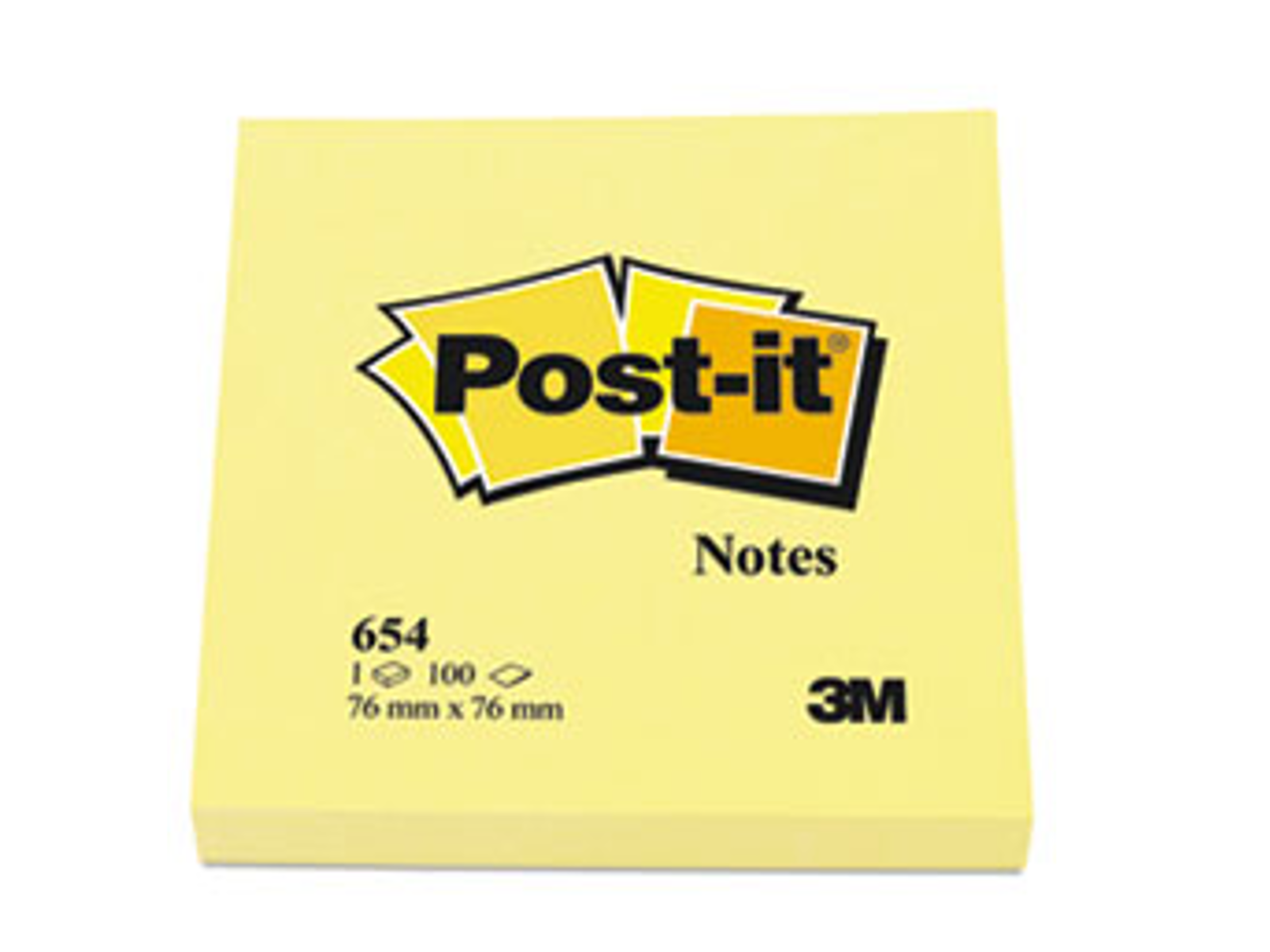3M/COMMERCIAL ORIGINAL PADS IN CANARY YELLOW, 3 X 3, 100